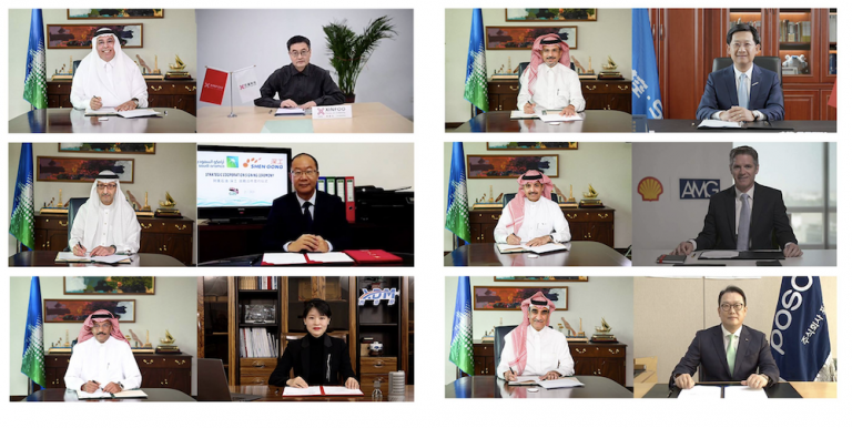 Saudi Aramco signs six agreements with international firms