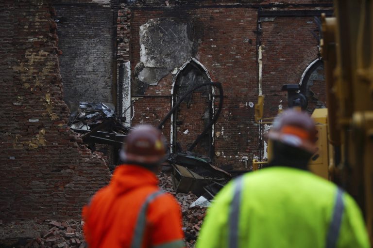 Christmas unites community after fire guts historic church