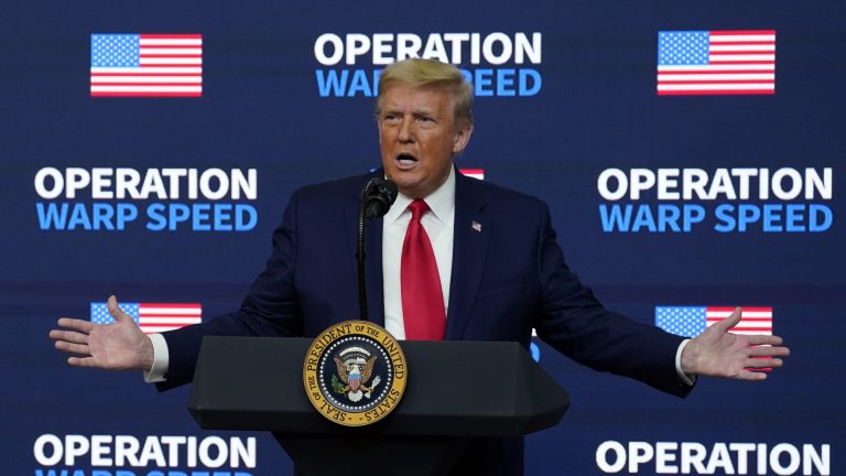 As he rails on election, Trump largely mum on toll of virus