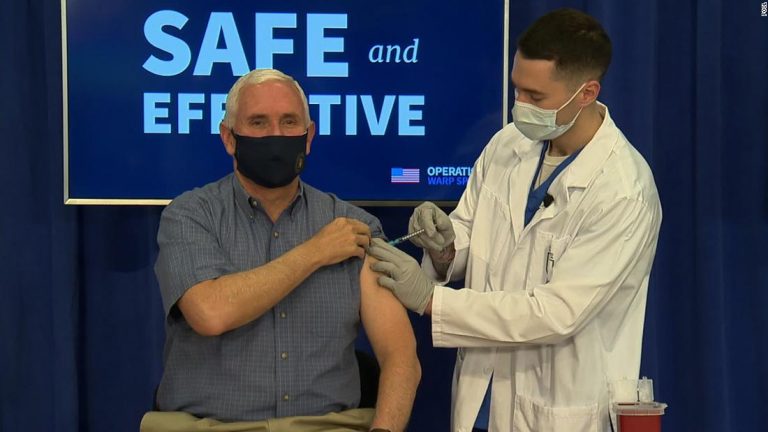 Watch the moment Vice President Pence got his Covid-19 vaccine
