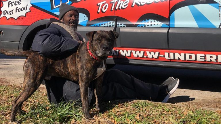 A homeless man rescued all the animals at a shelter after it caught on fire