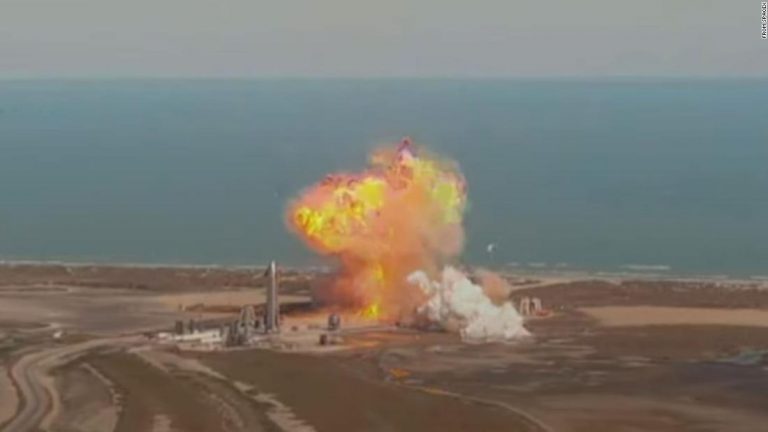 SpaceX Mars rocket prototype explodes on landing, again