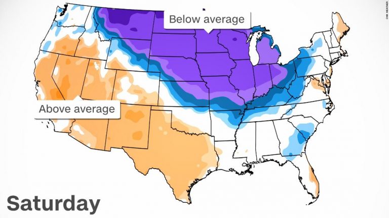 A bitter cold will follow this week’s blizzard in the Midwest