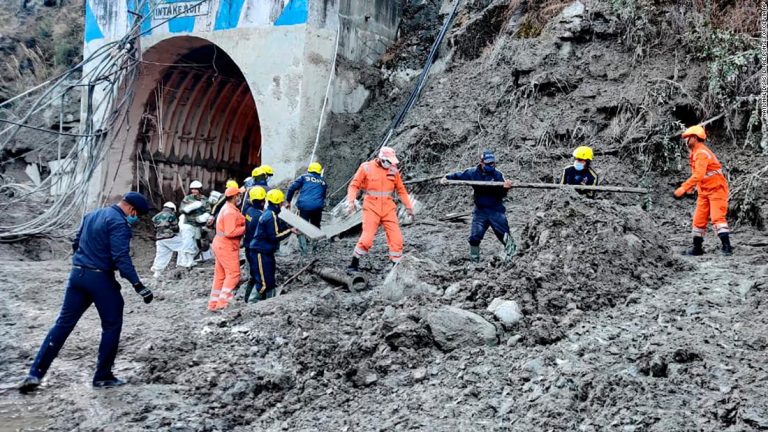 India glacier burst: Rescue workers looking for 180 people feared dead in Uttarakhand
