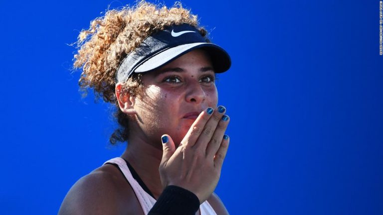 Mayar Sherif becomes first Egyptian woman to win a main draw grand slam match at the Australian Open