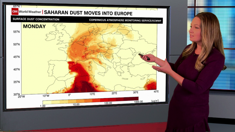 Saharan dust hits Europe this weekend