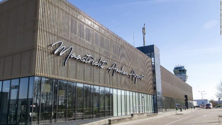 Cargo plane’s engine catches fire, dropping debris that injures two people in a Dutch town