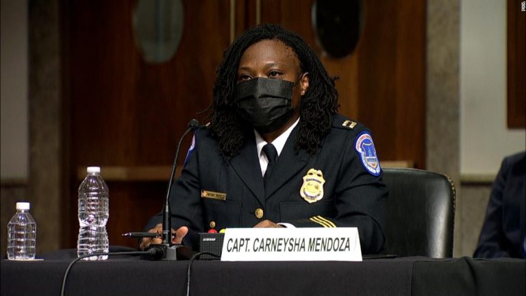 Police officer describes suffering chemical burns on her face