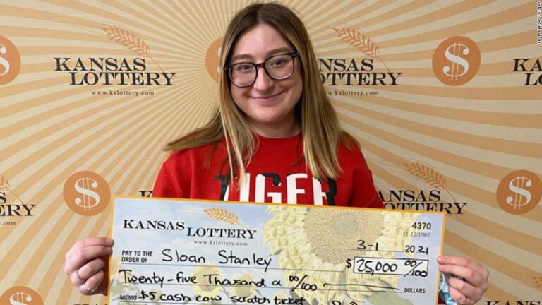 An 18-year-old wins $25,000 on her very first lottery ticket