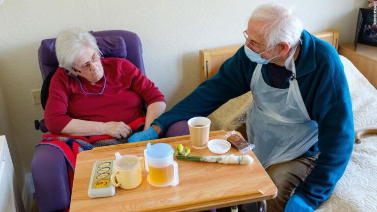 They can only hold hands, but for Britain’s elderly, first touch with a relative ‘means everything’