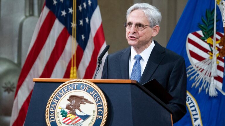 Merrick Garland gives implicit rebuke to Trump era in first day at DOJ