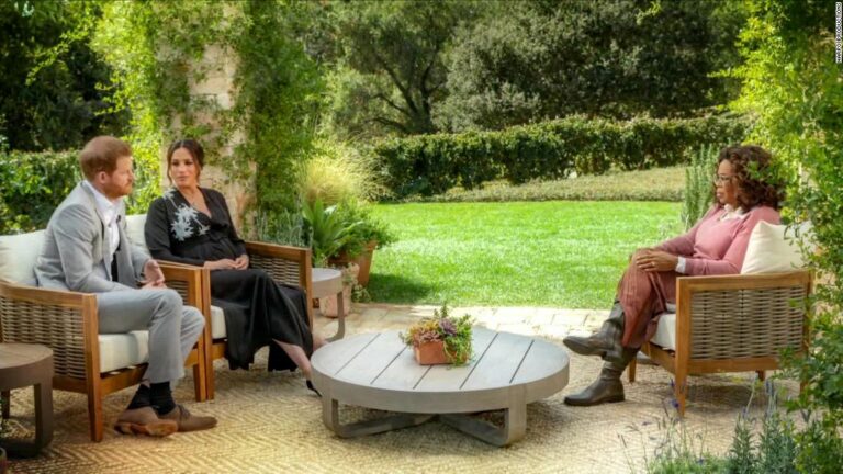 Patio chairs steal the show from Harry and Meghan interview