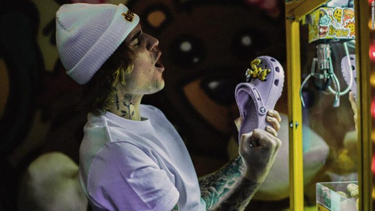 Justin Bieber and Crocs are collaborating again, pairing clogs and socks