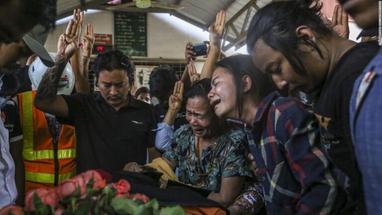 Chinese factories set on fire and at least 38 killed in Myanmar’s deadliest day since coup
