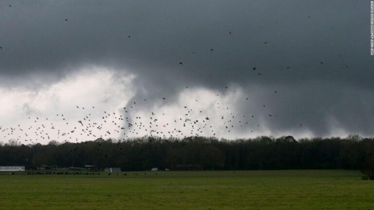 Tornadoes and heavy winds strike five states as storms continue into the Southeast