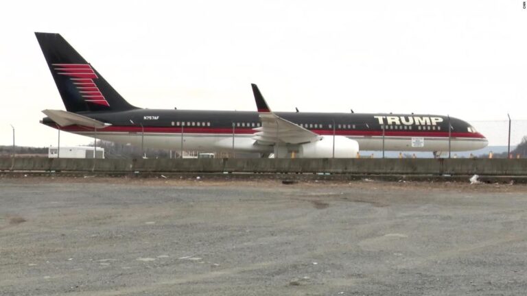 Glory days of Trump’s gold-plated 757 seem far away as plane sits idle at sleepy airport