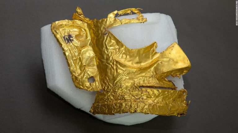 Archaeologists uncover 3,000-year-old gold mask in southwest China