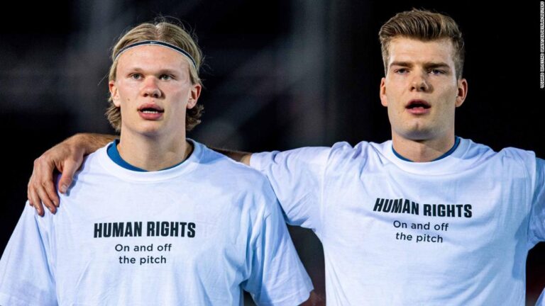 Norway players wear t-shirts protesting Qatar World Cup ahead of qualifier against Gibraltar