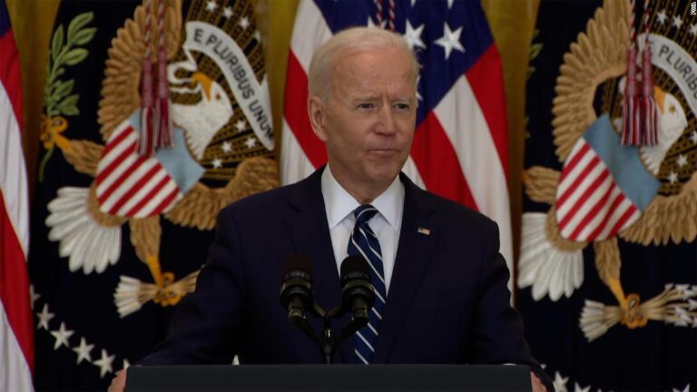 US President says he hopes to reach his new target of 200 million shots in his first press conference — and will address gun control and the border surge