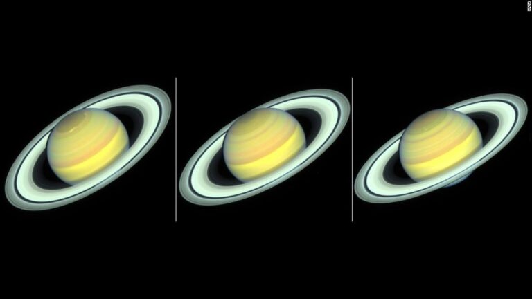 Hubble spies colorful change of seasons on Saturn
