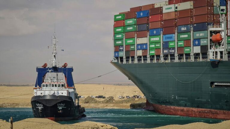Fresh bid to dislodge stranded Suez Canal container ship gets under way