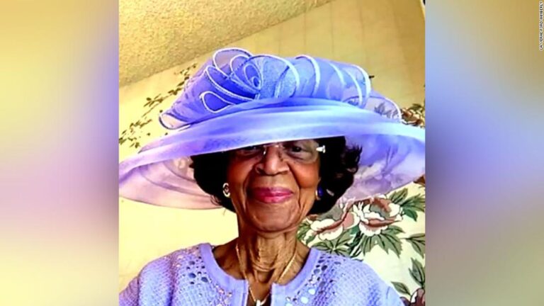 The pandemic forced her church to hold virtual services, but she still wears her Sunday best
