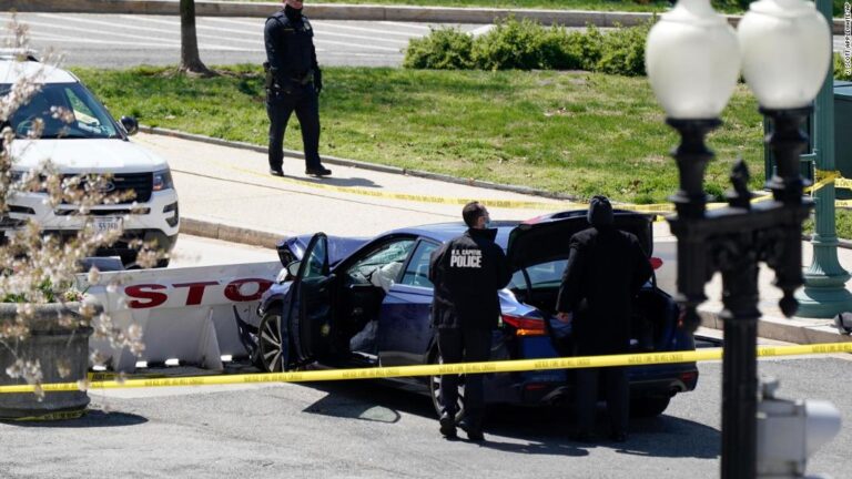 US Capitol is on lockdown as police say two officers injured after being rammed by vehicle