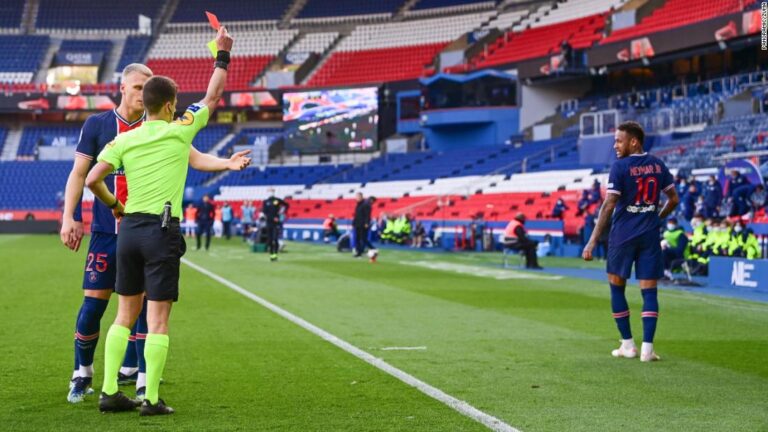 Neymar sees red as Lille stuns Paris Saint-Germain in Ligue 1 title showdown