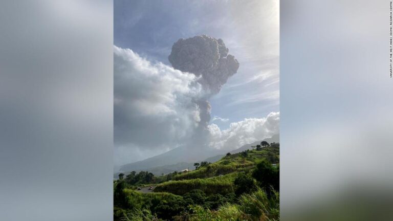 Volcano erupts in the Caribbean, sending ash nearly four miles into the air