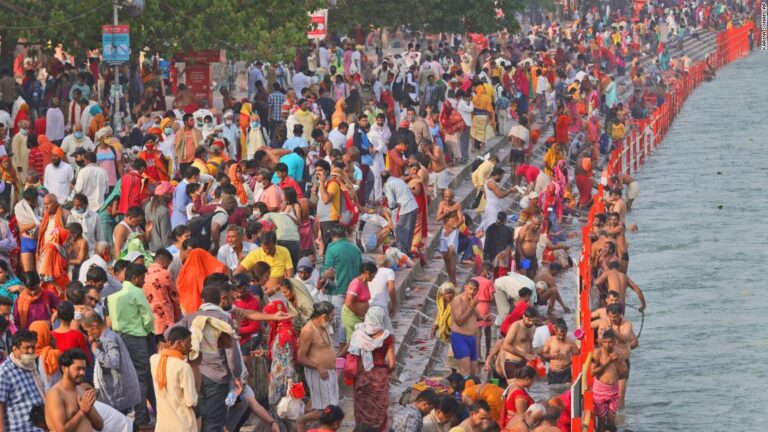 Millions of Hindu pilgrims head to the Ganges River as India’s daily coronavirus cases continue to surge