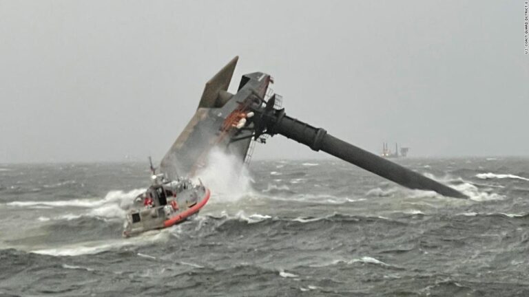 A dozen people missing after commercial vessel capsizes off Louisiana coast