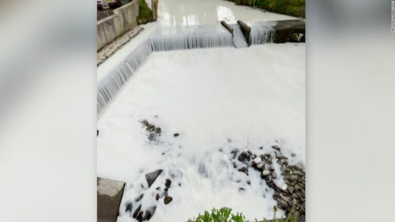 Here’s why this river turned white