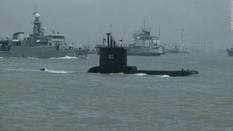 Indonesia races to find missing submarine before it runs out of oxygen on Saturday