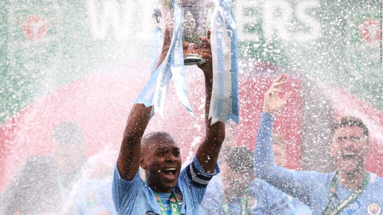 Manchester City clinches fourth consecutive League Cup title as fans return to Wembley Stadium