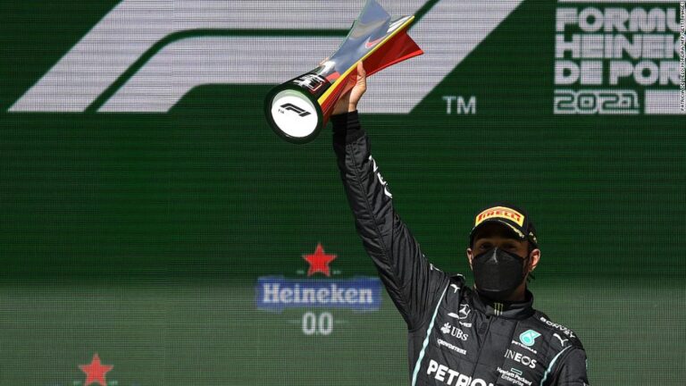 Lewis Hamilton wins Portuguese Grand Prix to secure 97th career race victory
