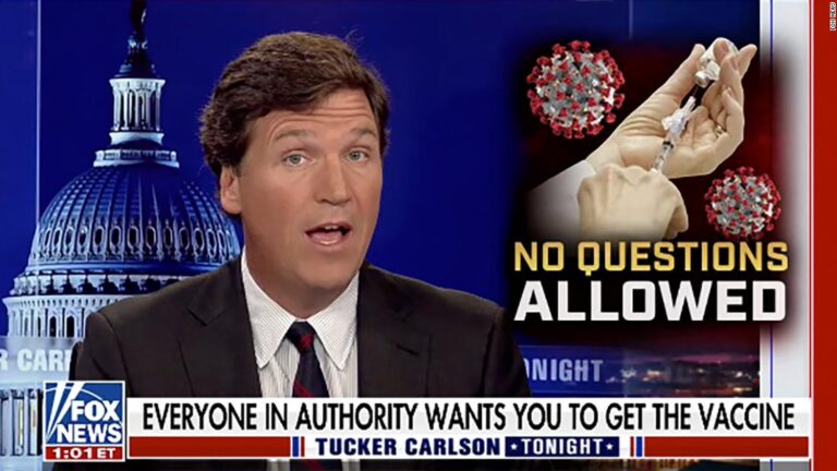 Tucker Carlson’s colleagues call out his dangerous anti-vaccination rhetoric
