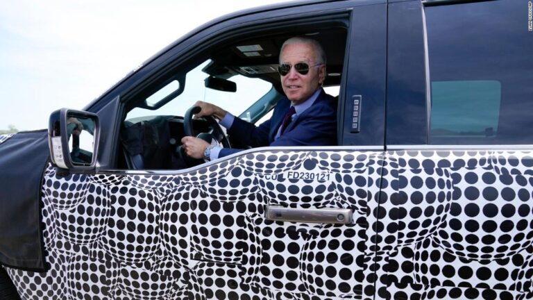 Biden takes new electric F-150 for a test drive: ‘This sucker’s quick’