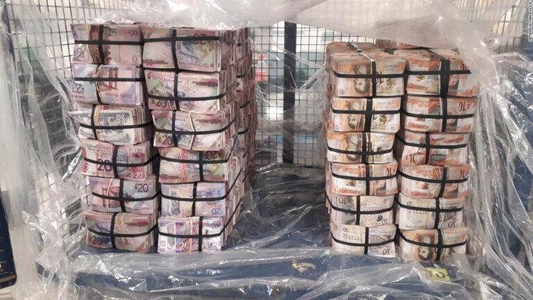 London police seize $7M  after spotting man struggling to carry bags stuffed with cash