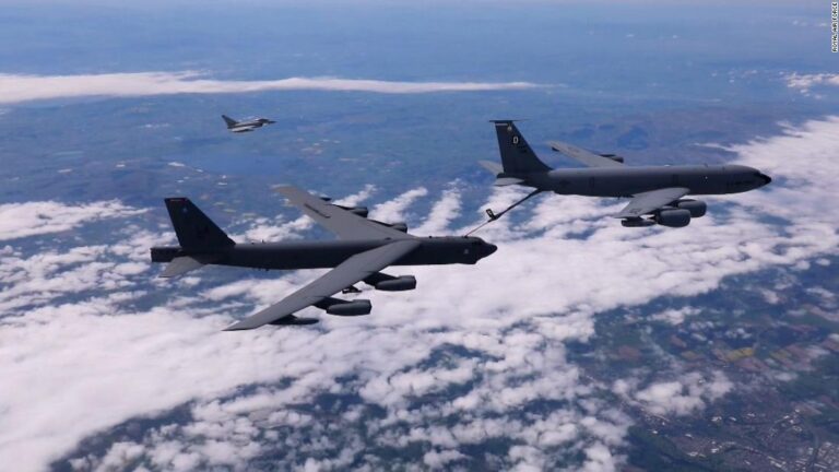 See US and allies fly over NATO countries in message to Putin