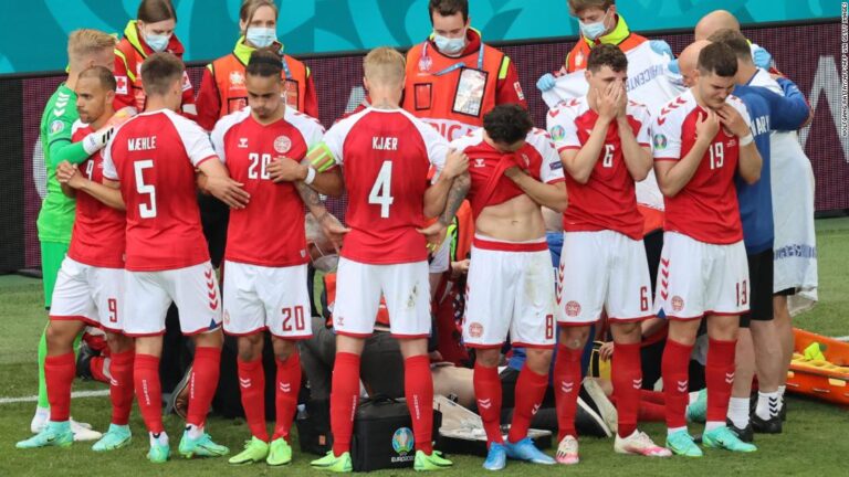 Denmark’s Christian Eriksen collapses during Euro 2020 match against Finland