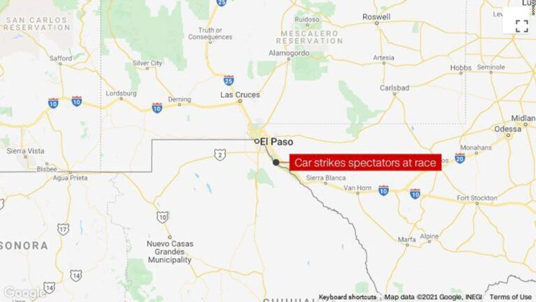 At least 8 people hospitalized after a car plowed into a crowd at a Texas racetrack