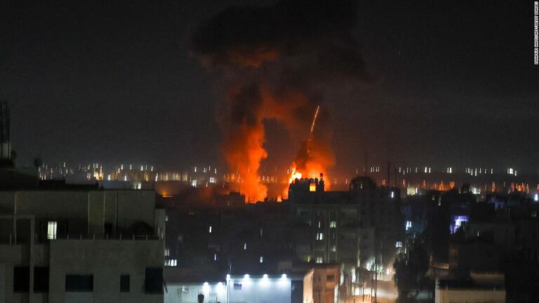 Israeli military launches airstrikes in Gaza in response to incendiary balloons launched from the coastal enclave