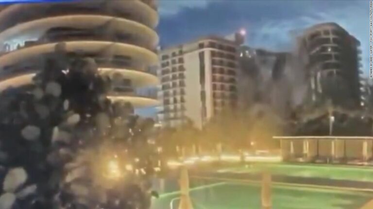 Video shows moment building collapses in Surfside, Florida