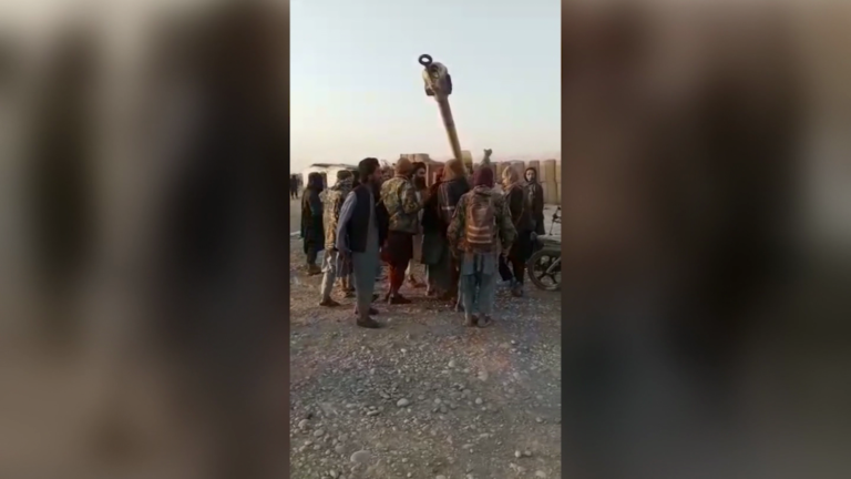 Taliban show off heavy weapons captured from Afghan army