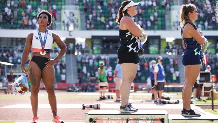 Gwen Berry turns away from flag on US Olympic trials podium, says she was ‘set up’