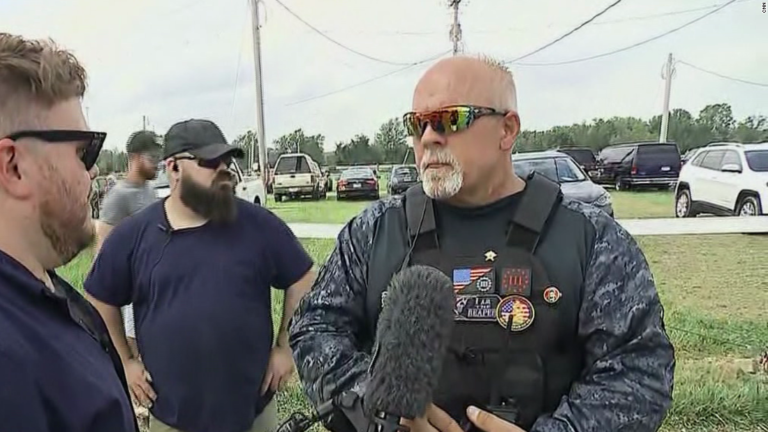 Three percenter at Trump rally warns of future violence