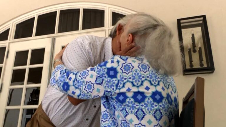 Man reunited with woman he saved from condo collapse