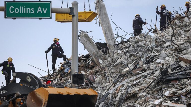 No positive signs in search for survivors in condo collapse rubble as four more bodies found, officials say