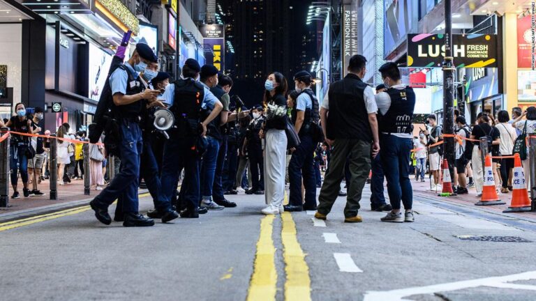 A man stabbed a Hong Kong police officer. Now people are calling him a hero