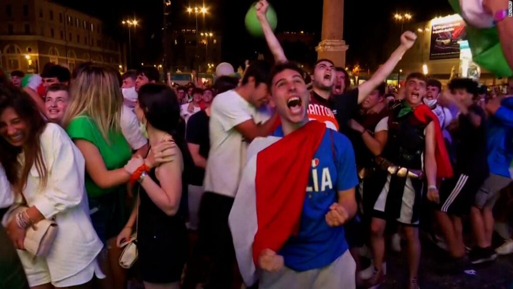 Italian fans celebrate major win The Economy Club